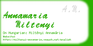 annamaria miltenyi business card