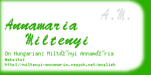 annamaria miltenyi business card